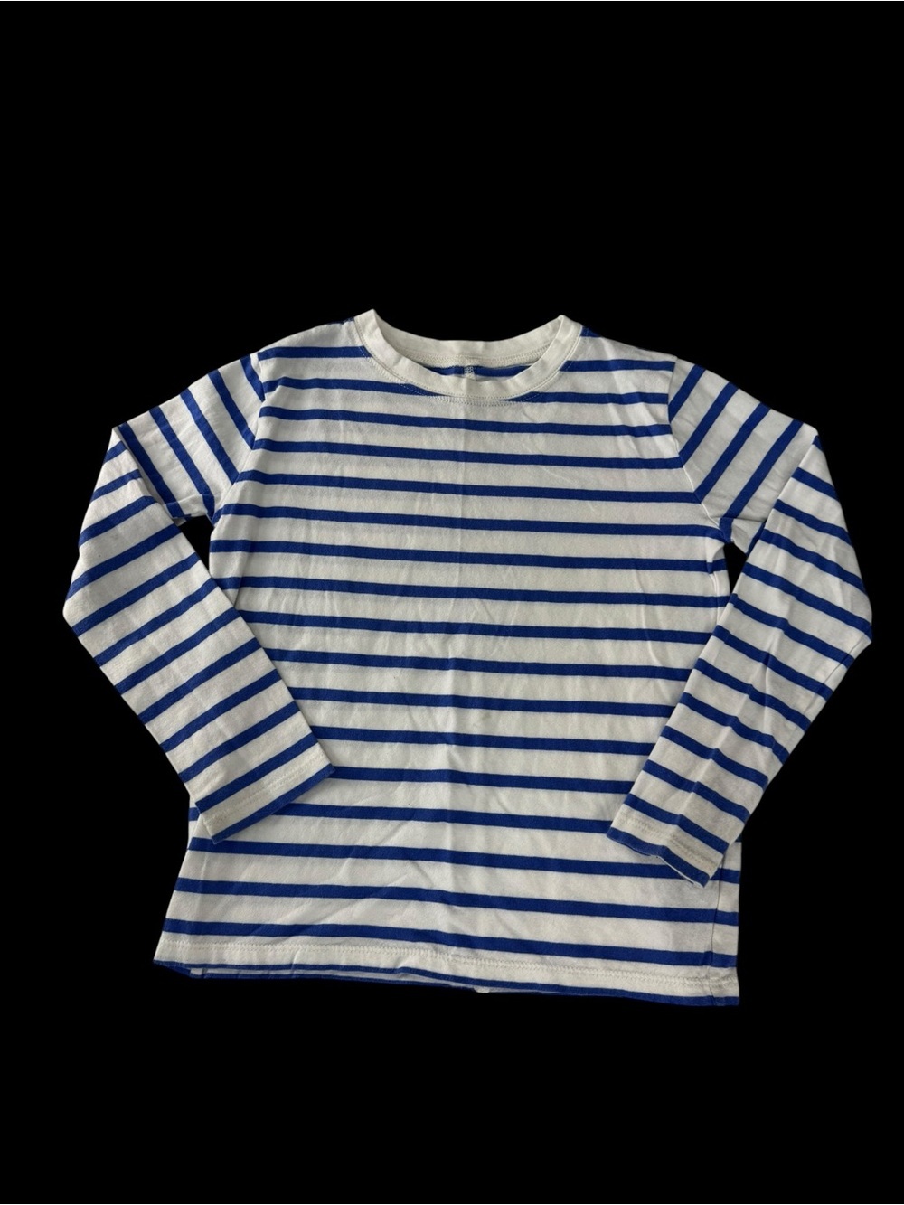 Crewcuts White & Blue Striped Long-Sleeve Tee